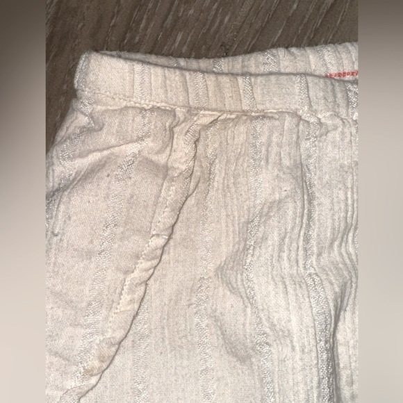 Billabong Bundle Peach Pin Stripe & White Organic Cotton Gauze Beach Shorties L - Picture 6 of 15